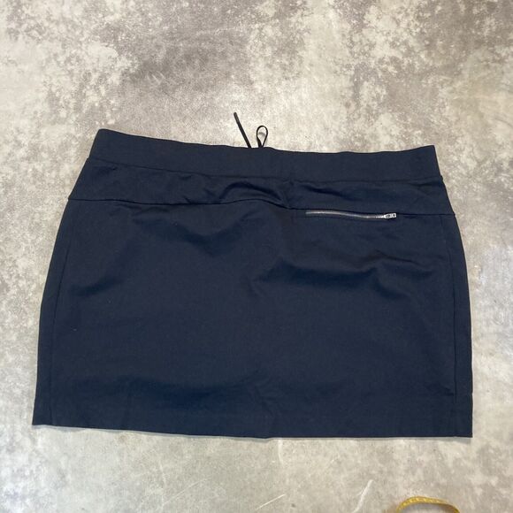 Athleta Skort Womens‎ 1X Black knit athletic mini Pockets Drawstrings - Picture 7 of 9